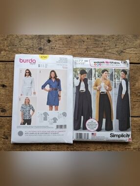 Lot of 2 Sewing Patterns: Burda Style & Simplicity Mimi G Style